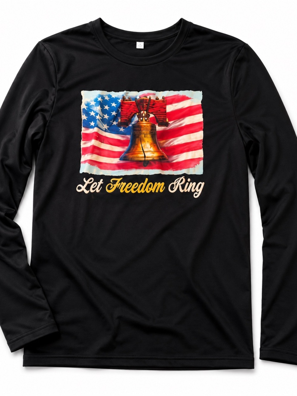 Armored Sportswear Let Freedom Ring Patriotic Long Sleeve Shirt Size Large